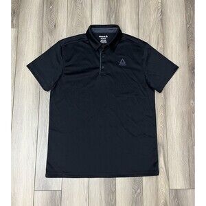 Reebok Men's Performance Polo Shirt Size Medium Moisture Wicking Black